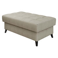 POLSTERHOCKER Nord - Sandfarben/Schwarz, Holz/Textil (106/44/67cm) - MIRJAN24