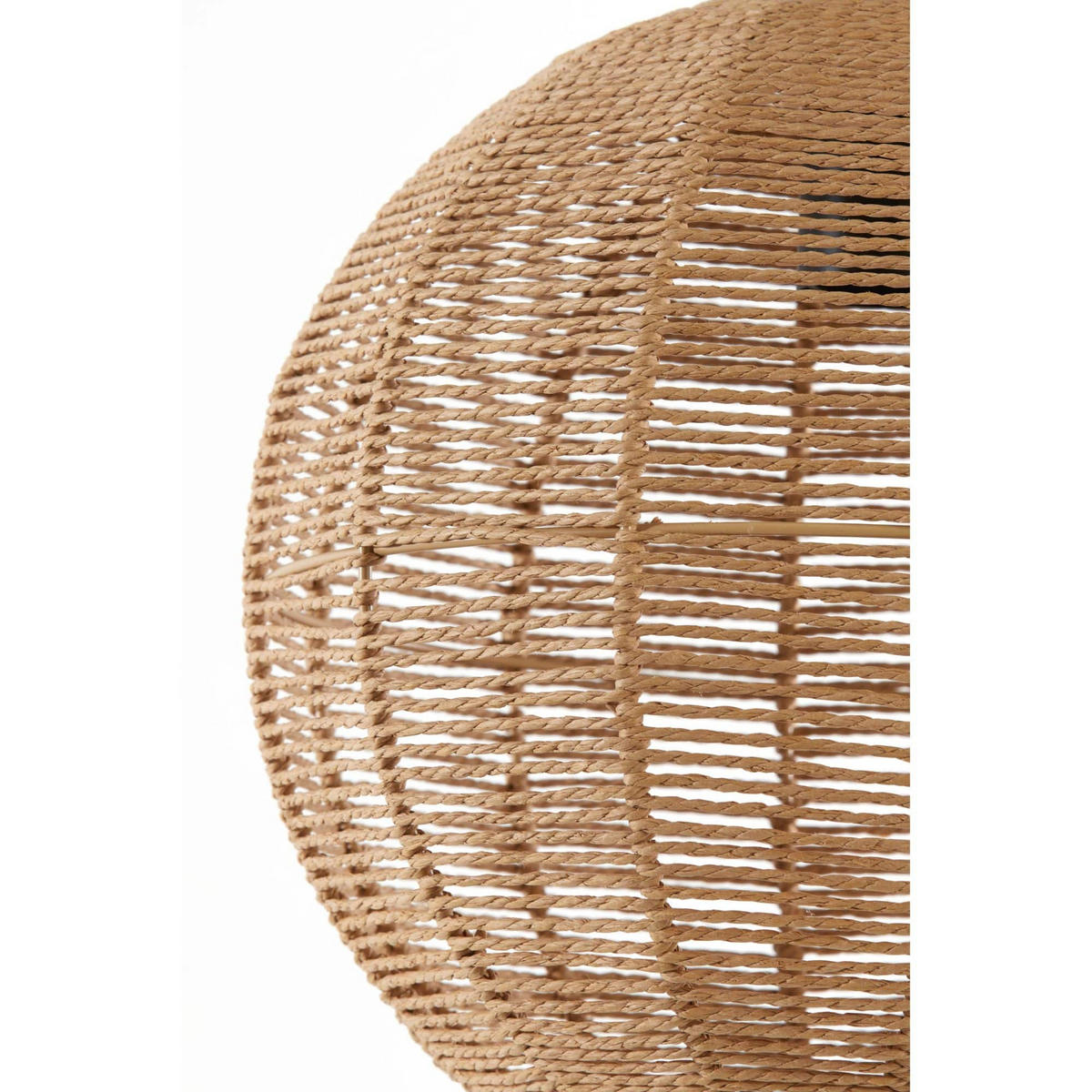 PENDELLEUCHTE Roope Natürlich 30/30/28 cm - Hellbraun, Papier (30/30/28cm) - Luqaza