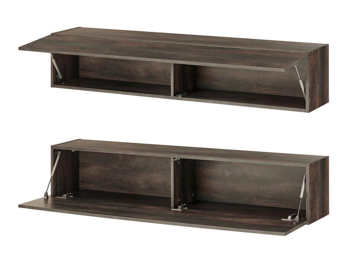 HÄNGESCHRANK grau, Wandschrank hängend 152 x 30 cm - Grau, Holzwerkstoff (152/30/30cm) - Furn.Design