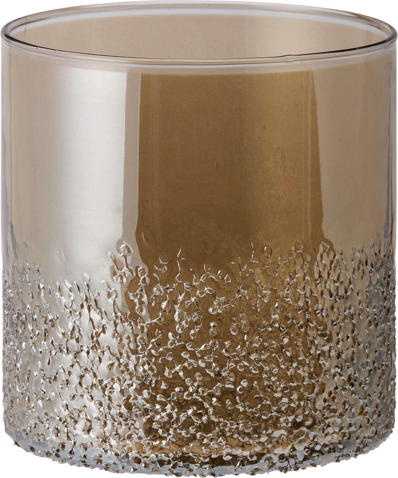KERZENHALTER Basic Braun 12.5X12.5X14 cm Glas - Braun, Glas (12.5/14/12.5cm) - Mondex