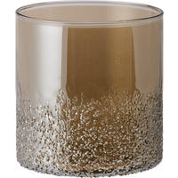 KERZENHALTER Basic Braun 12.5X12.5X14 cm Glas - Braun, Glas (12.5/14/12.5cm) - Mondex