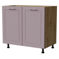 UNTERSCHRANK Bari D11/90 Eiche Artisan / RAL 4009 pastellviolett 90 / 50 / 82cm - Violett/Eiche Artisan, Holz/Holzwerkstoff (90/82/50cm) - Feldmann-Wohnen