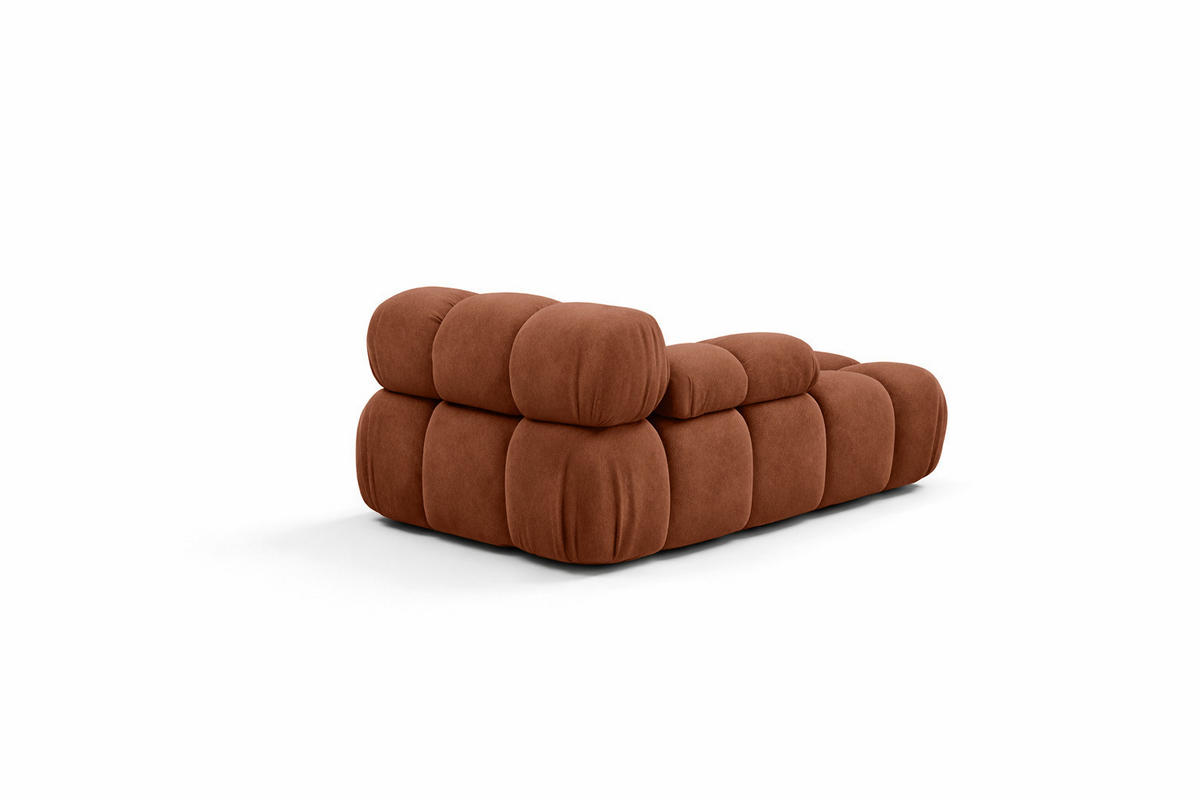 CHAISELONGUE Modular, Veloursstoff Salvador, Dunkelbraun, Rechts, Selia - Dunkelgrün/Dunkelbraun, Holz (95/70/160cm) - Kaiser Möbel