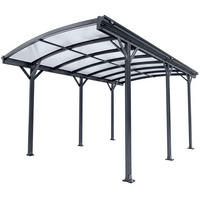 CARPORT mit Bogendach 5x3 m dunkelgrau - Dunkelgrau, Metall (302/233/505cm) - Juskys
