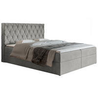 BETT Grau FOX 4 Kontinentalbett 180x200 cm - Grau, Textil (180/200cm) - Sepro Meble
