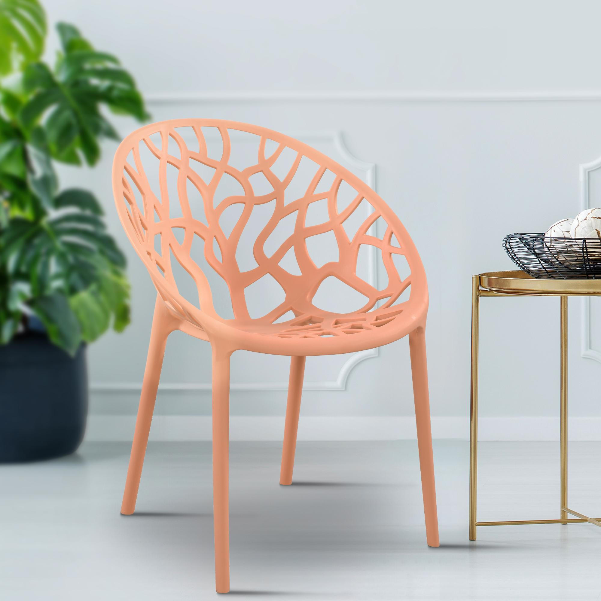 GARTENSTUHL Kunststoff pfirsich - Pink, Kunststoff (59/80/60cm) - CLP