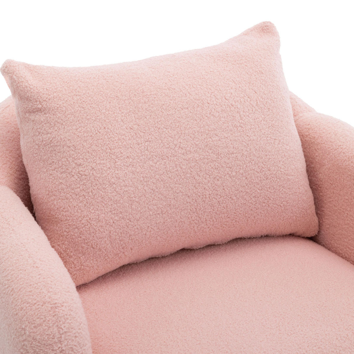 SESSEL 71/71/72 cm Pink aus Teddy mit Kissen - Rosa, Textil (72/71/71cm) - OKMYHOME