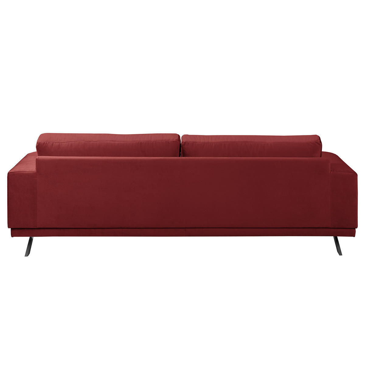 3-SITZER SOFA - Samt - Rot, Textil (236/81/89cm) - home24