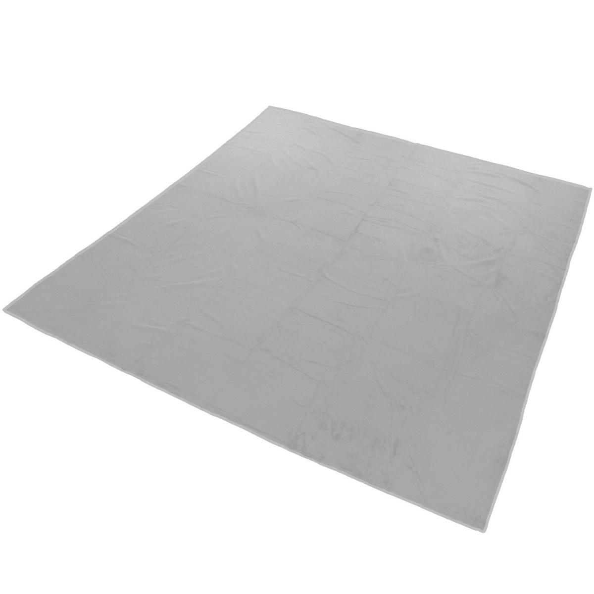 KUSCHELDECKE 2er Set, inklusive Tragetasche, grau - Grau, Textil (240/220cm) - tectake