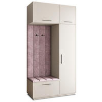 GARDEROBENSCHRANK REMA 120/240/60 cm Modern Garderobe-Set Kaschmir - Kaschmir/Lila, Holzwerkstoff (120/240/60cm) - MASSENO