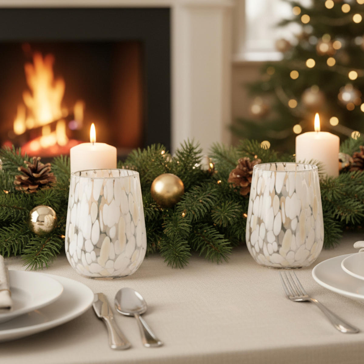 TRINKGLÄSER Set Curacao - 4 teilig - Transparent/Beige, Glas - Sänger