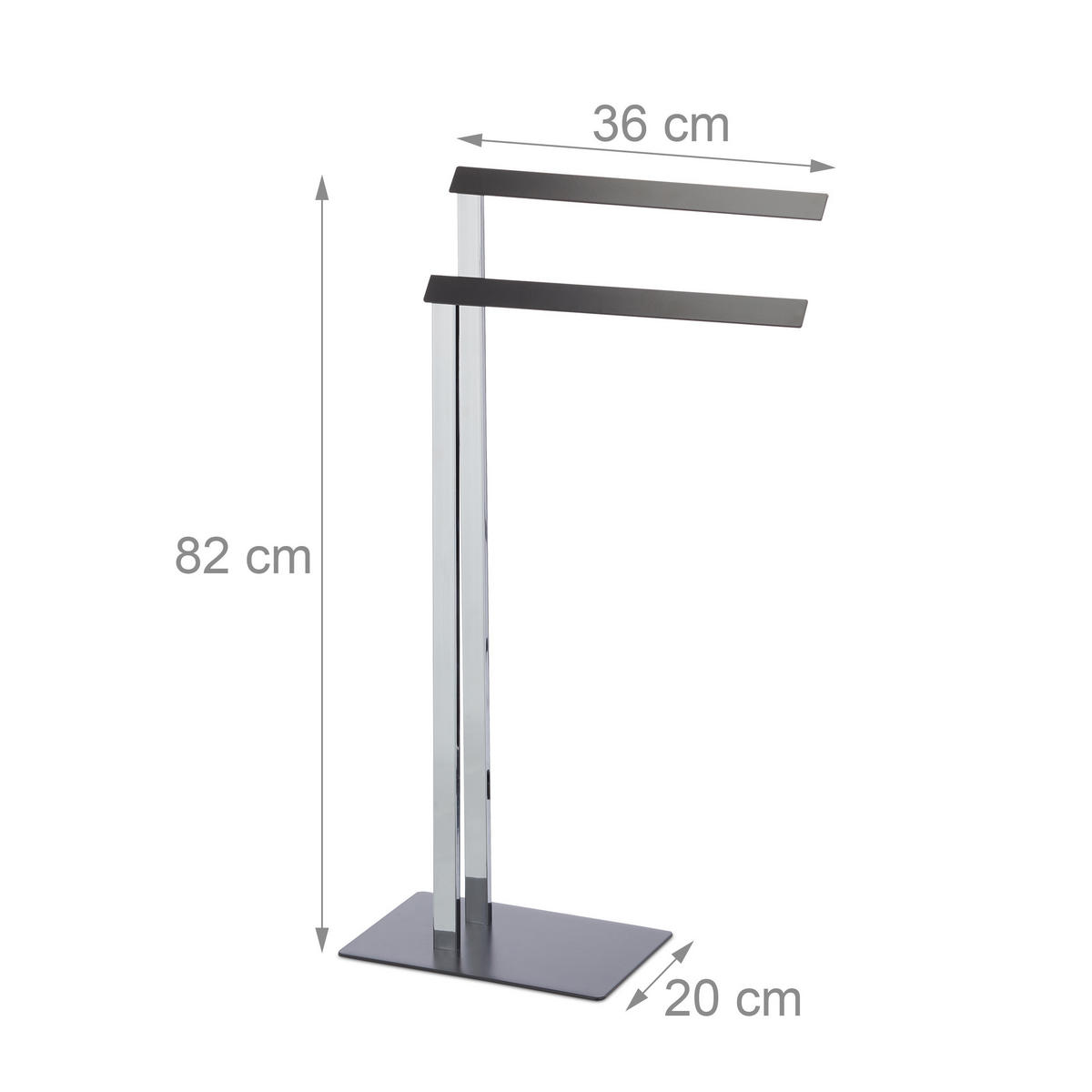 HANDTUCHSTÄNDER - Multicolor, Metall (46/82/20cm) - Relaxdays