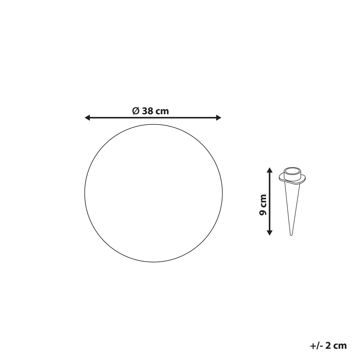 LED- KUGELLEUCHTE Weiß Jocoy - Weiß, Kunststoff (38/38/38cm) - Beliani
