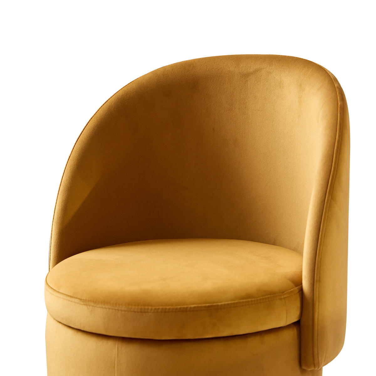HOCKER Samt Gelb - Gelb, Textil (46/78/43cm) - Nordlys