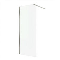 DUSCHWAND Florida - 80 x 200 cm - Chrom - Walk-In Duschabtrennung aus Sicherheitsglas - Chromfarben, Glas (80/200cm) - Badplaats