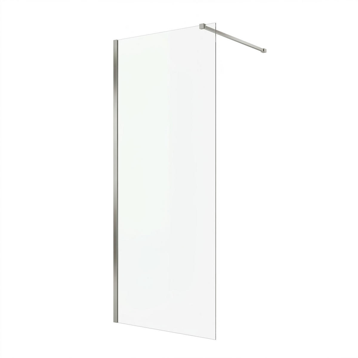DUSCHWAND Florida - 80 x 200 cm - Chrom - Walk-In Duschabtrennung aus Sicherheitsglas - Chromfarben, Glas (80/200cm) - Badplaats