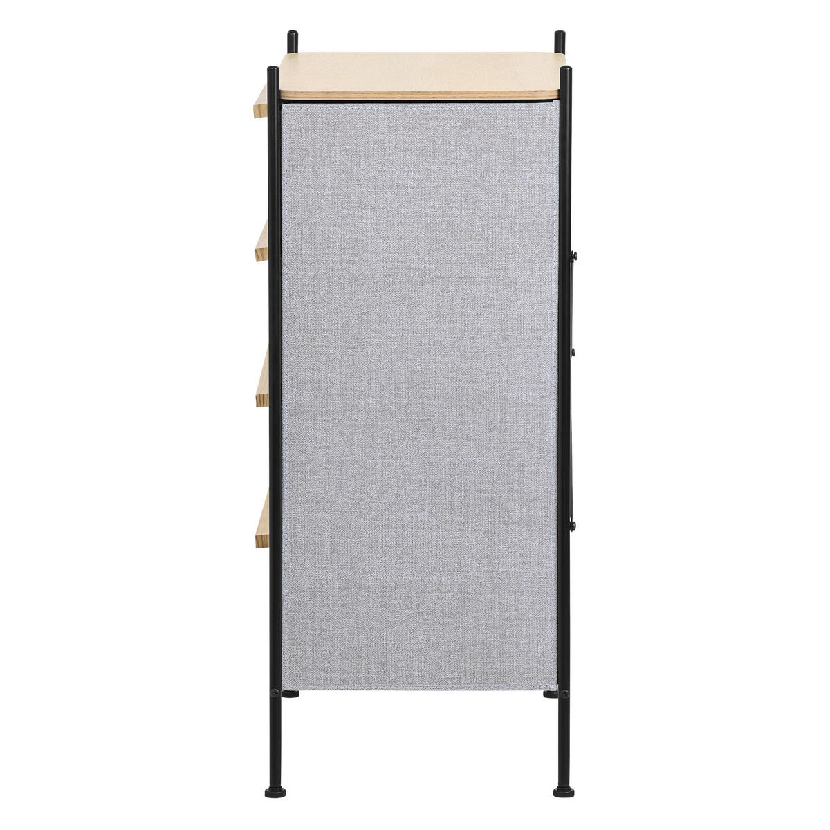 KOMMODE mit 4 Schubladen aus Stoff 58x98x42,5 cm Grau - Dunkelgrau, Holzwerkstoff (58/98/42.5cm) - ML-DESIGN