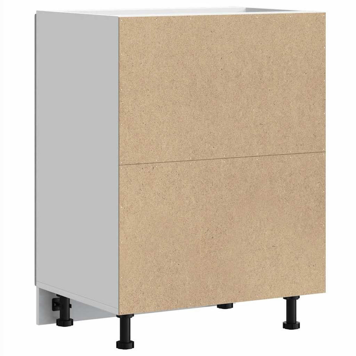 KÜCHENUNTERSCHRANK Theo Grau Sonoma 60x46x81,5 cm - Grau, Holz (60/81.5/46cm) - DELUKE