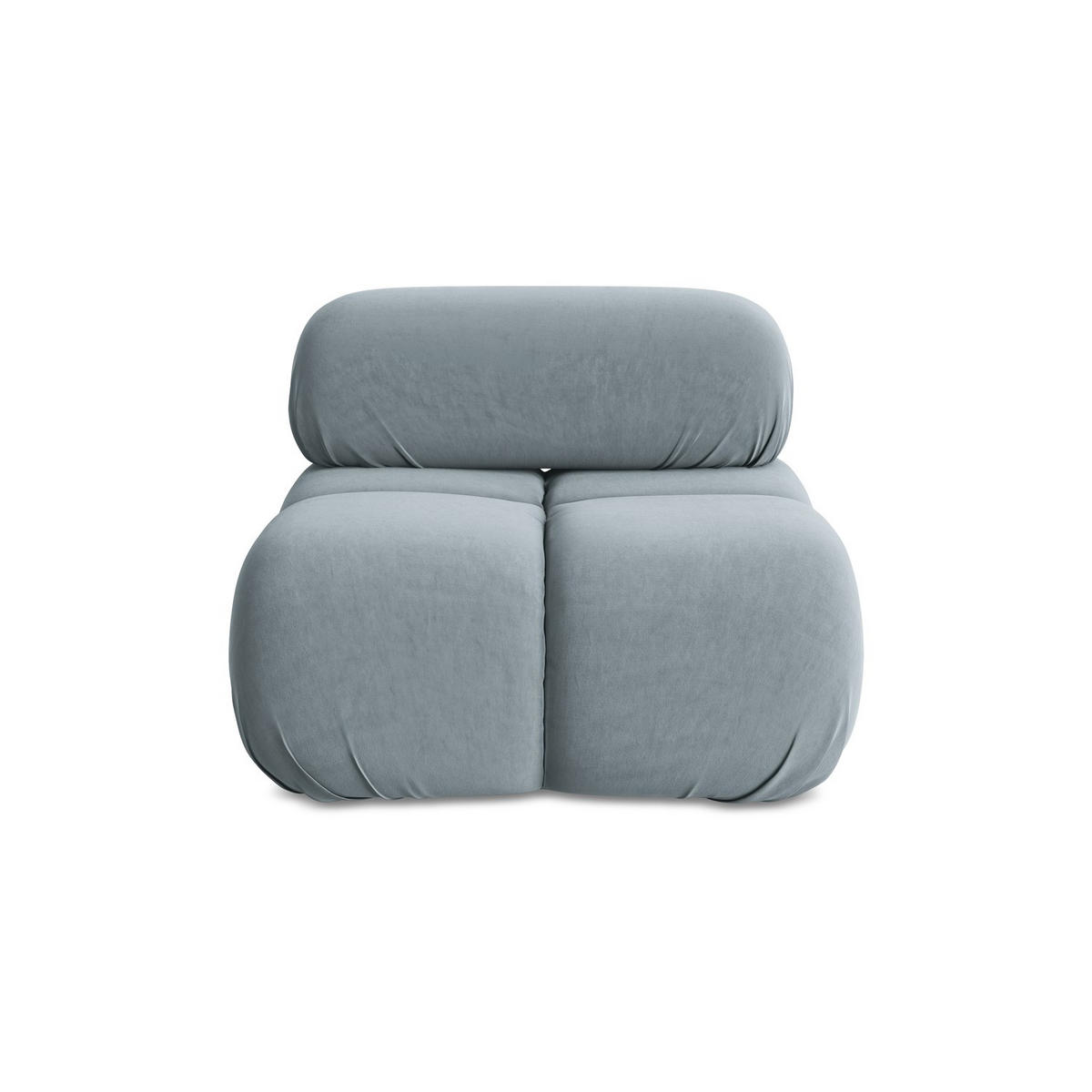 SESSEL Samt Stoff Blau - Blau/Schwarz, Kunststoff/Textil (96/70/95cm) - LaMiaSofa