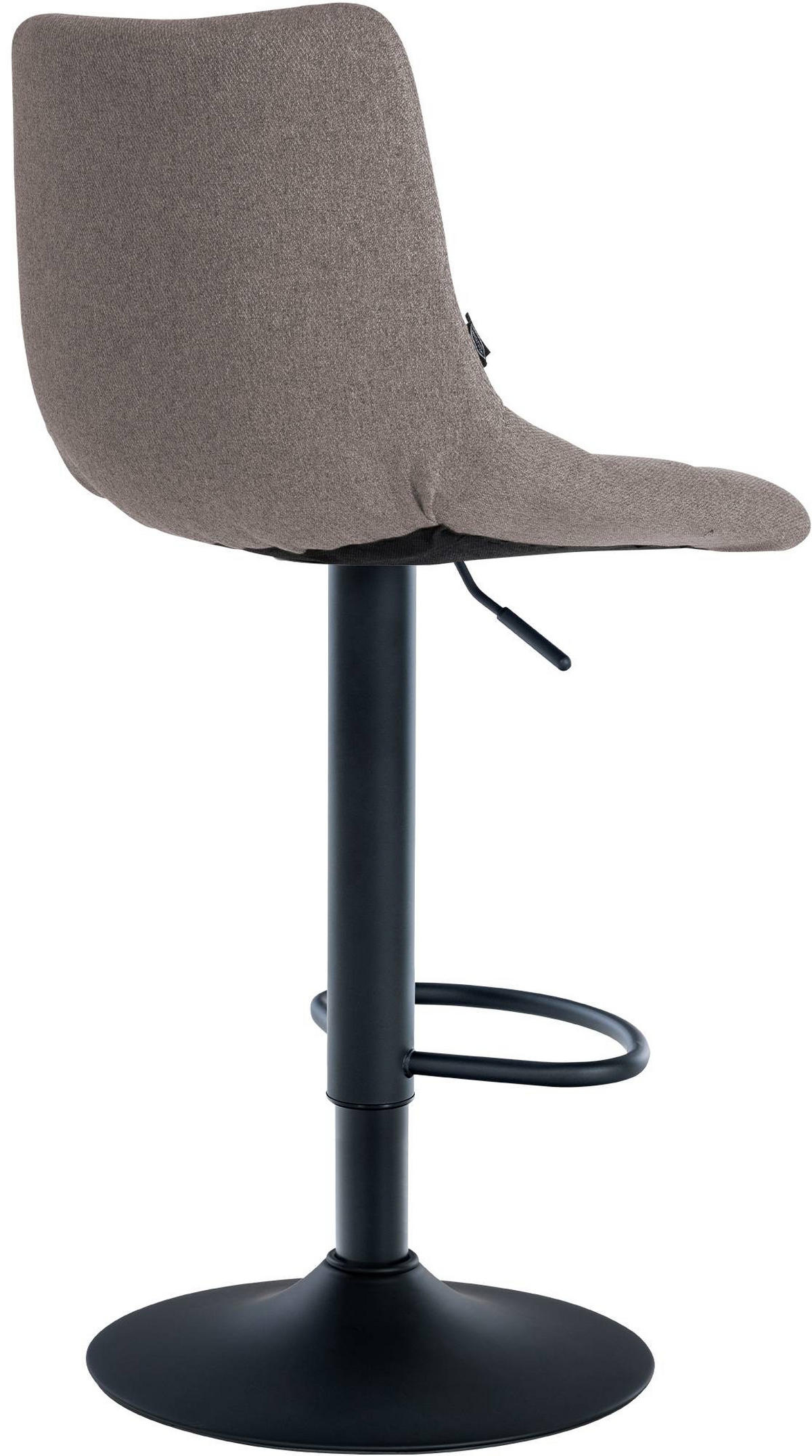 BARHOCKER Stoff grau - Schwarz/Grau, Textil/Metall (43/87/46.5cm) - CLP