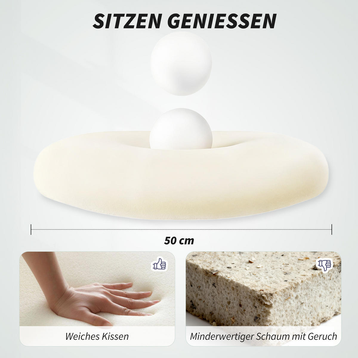 BÜROSTUHL mit 3D-Armlehnen Netzbespannung Kopfstütze Ergonomisch - Schwarz, Kunststoff/Textil (64/118/65cm) - HOMCOM