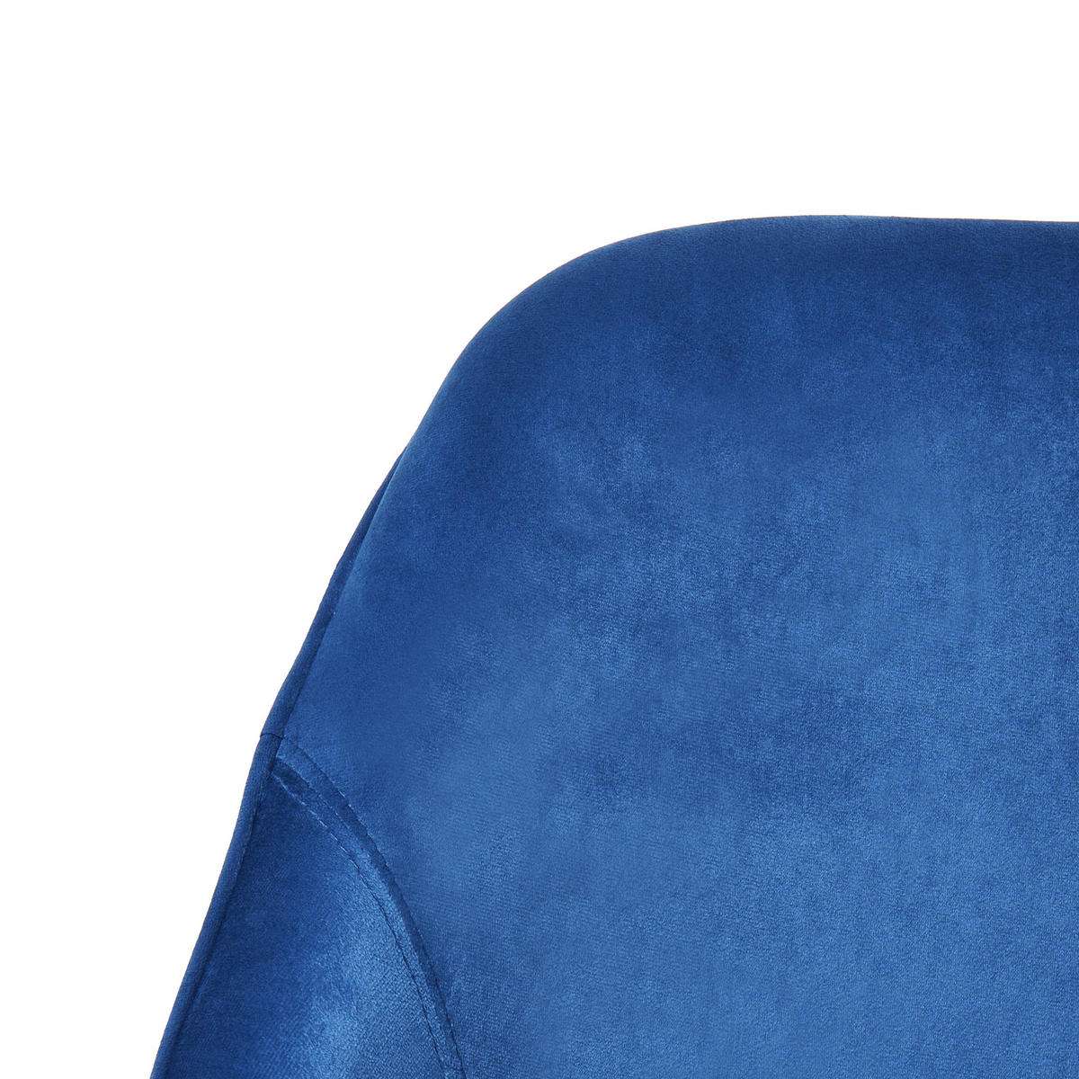 SCHREIBTISCHSTUHL Marineblau Bardsdale - Blau/Goldfarben, Textil (54/77/54cm) - Beliani