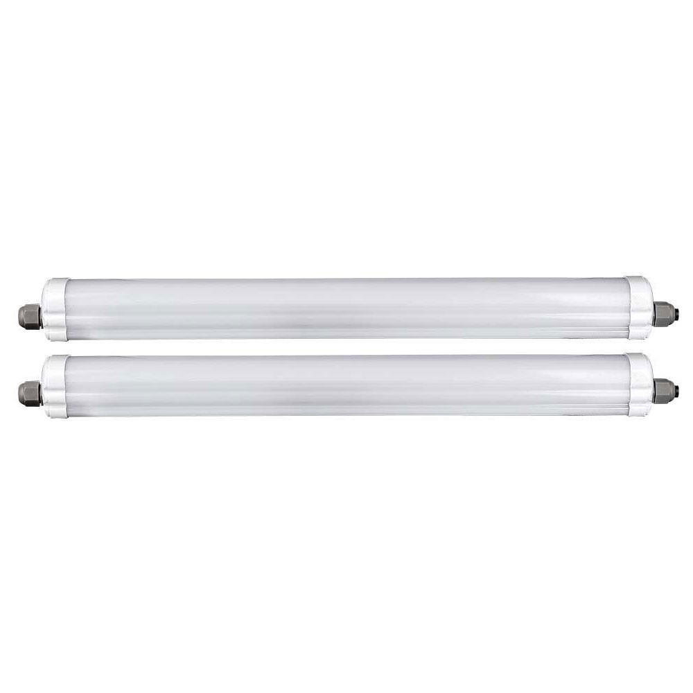 LED DECKENLEUCHTE Weiß Kunststoff 2er Set - Weiß, Kunststoff (60/6.5/5.8cm)