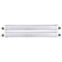 LED DECKENLEUCHTE Weiß Kunststoff 2er Set - Weiß, Kunststoff (60/6.5/5.8cm)