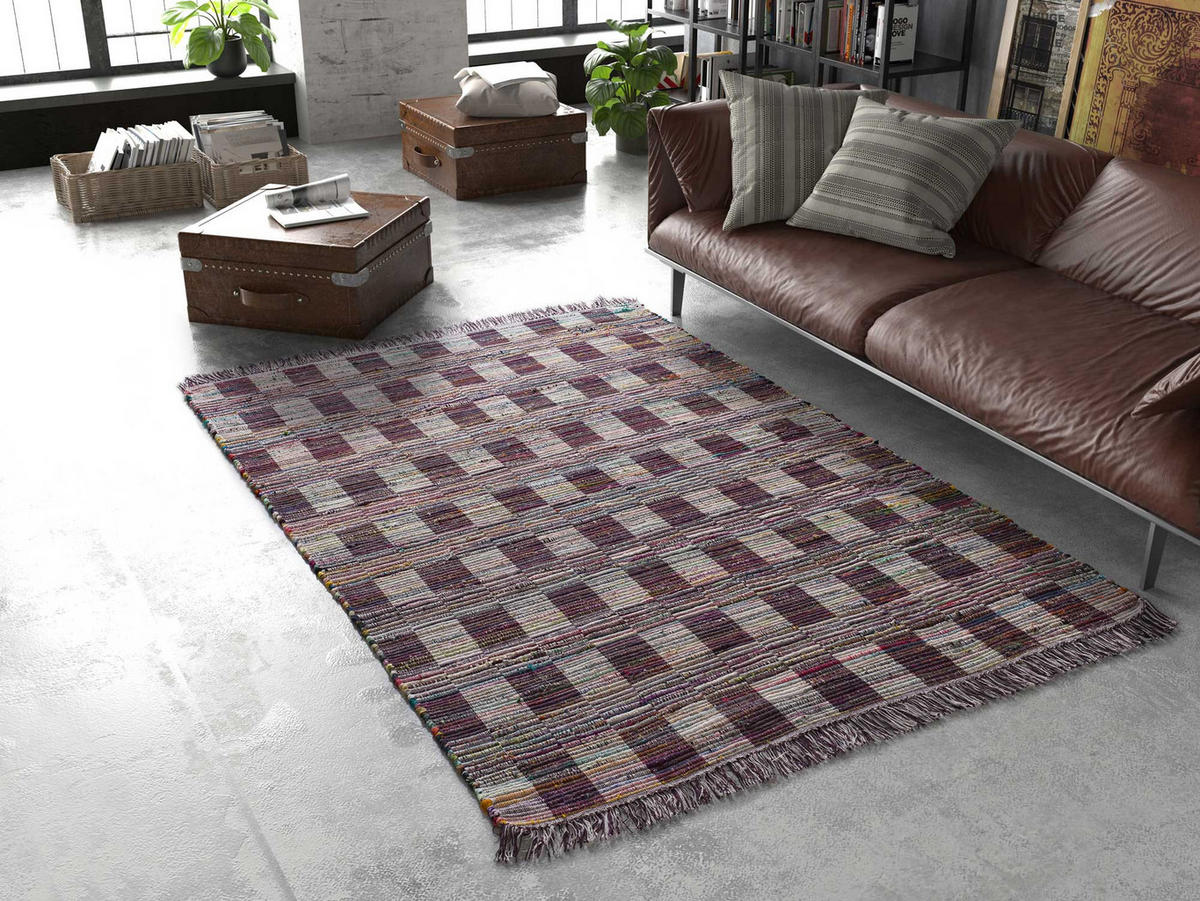 HANDWEBTEPPICH Mehrfarbig Recraft 60/90 cm - Multicolor, Textil (60/90cm) - Atticgo