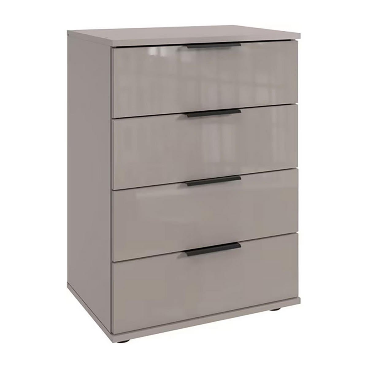 NACHTKONSOLE Saigon sandgrau / Grauglas 46 / 38 / 74cm - Grau, Holz/Holzwerkstoff (46/74/38cm) - Wimex