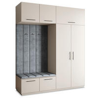 GARDEROBENSCHRANK REMA 200/240/60 cm Modern Garderobe-Set Kaschmir - Kaschmir/Grau, Holzwerkstoff (200/240/60cm) - MASSENO