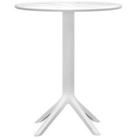 GARTENTISCH rund Kunststoff weiß - Weiß, Kunststoff (60/60/76cm) - CLP