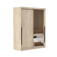 SCHIEBETÜRENSCHRANK SILENTE 160 cm mit Einlegeböden und Kleiderstange - Braun, Holzwerkstoff (160/205/60cm) - Idohome