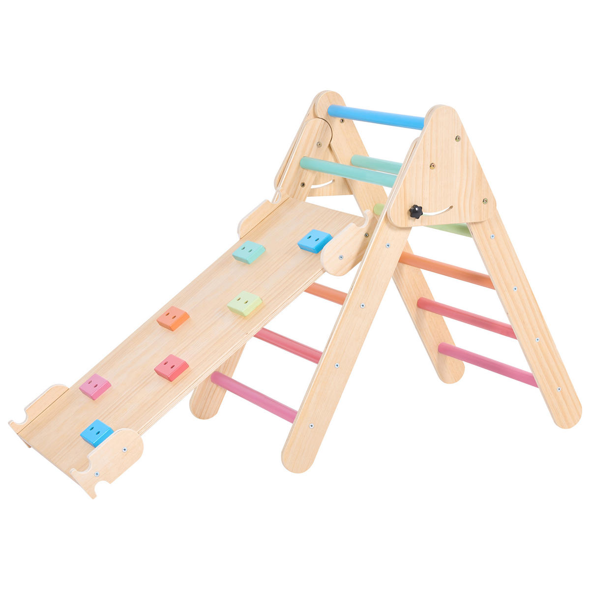 ARC DE CĂȚĂRAT multifuncțional lemn de pin maro deschis Moama - maro deschis, lemn (52/40/86cm) - Beliani