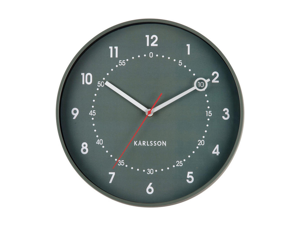 WANDUHR Fresco Grün 31.5/31.5/ - Grün, Kunststoff (31.5/31.5/31.5cm) - Karlsson