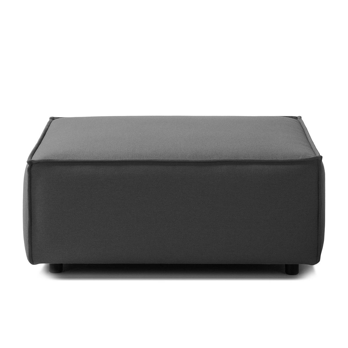 POLSTERHOCKER rechteckig - Anthrazit/Schwarz, Kunststoff/Textil (97/40/79cm) - home24