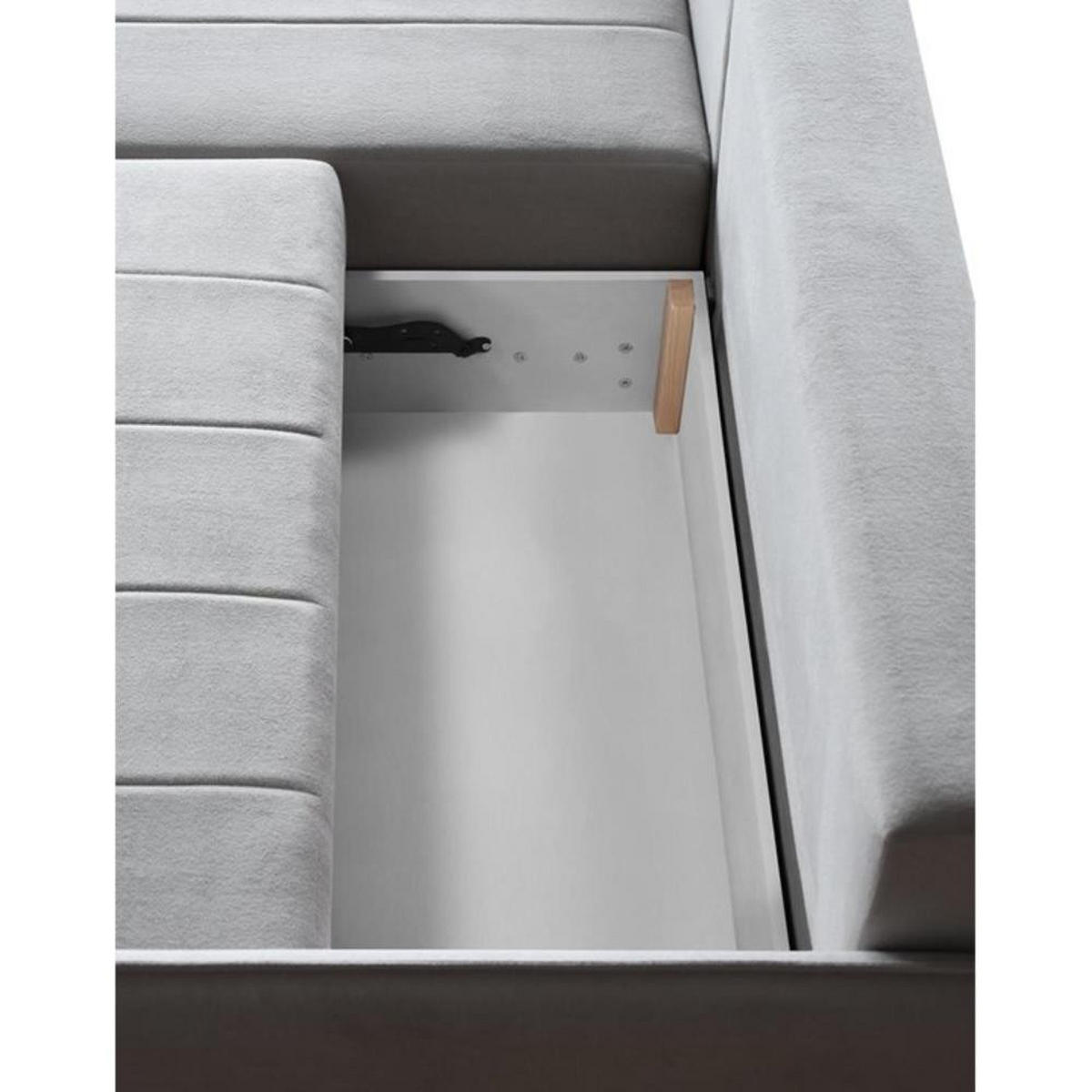 ECKSCHLAFSOFA Capri grau - Schwarz/Grau, Kunststoff/Textil (223/156cm) - Beautysofa
