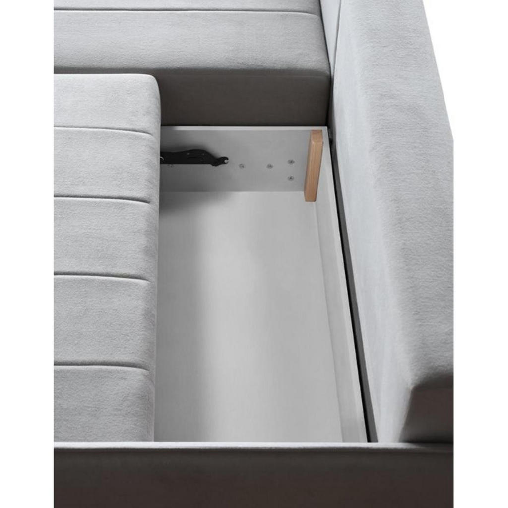 Thumbnail - Beautysofa Eckschlafsofa, Grau, Textil, L-Form, 223x156 cm, Wohnzimmer, Sofas & Couches, Wohnlandschaften, Ecksofas