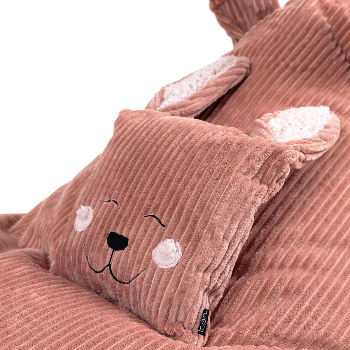 KINDERSITZSACK mit Kissen Kaninchen Cord - Pink, Textil (72/66/102cm) - icon