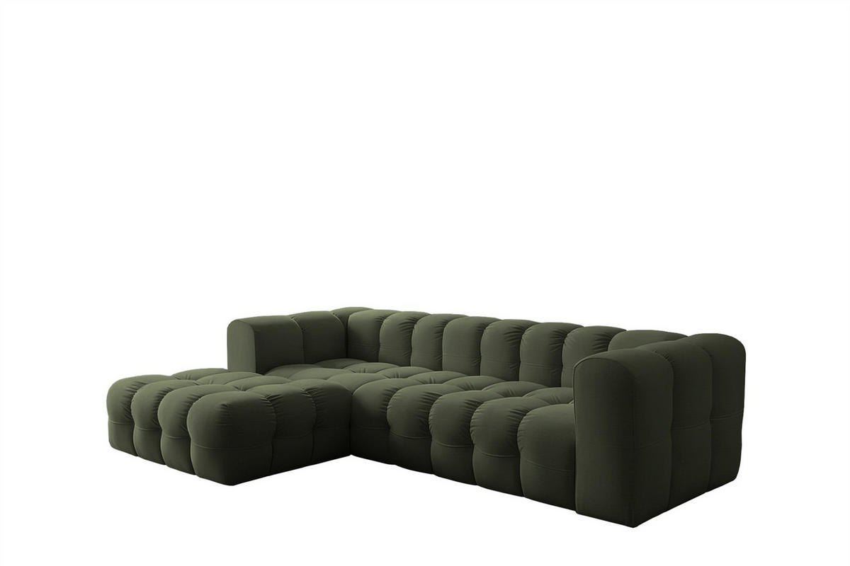ECKSOFA Solvie In Tiffani - Grün, Holzwerkstoff/Textil (193/290cm) - Fun Möbel