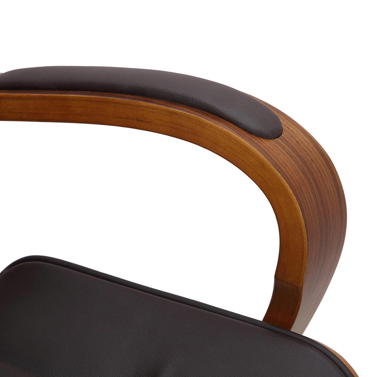 BÜROSTUHL Nyxar walnuss/braun - Chromfarben/Braun, Metall (60/110/68cm) - TPFLiving