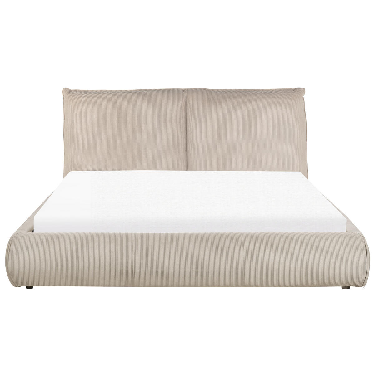 POLSTERBETT mit Lattenrost 160x200 cm Beige Vinay - Taupe, Textil (160/200cm) - Beliani