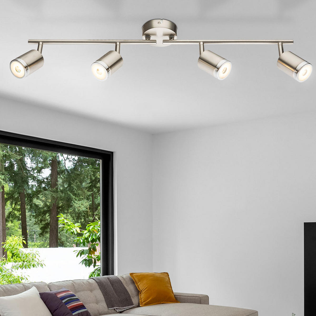 LED DECKENLEUCHTE COMORE Silber matt - Silberfarben, Metall (67/9/16.8cm)