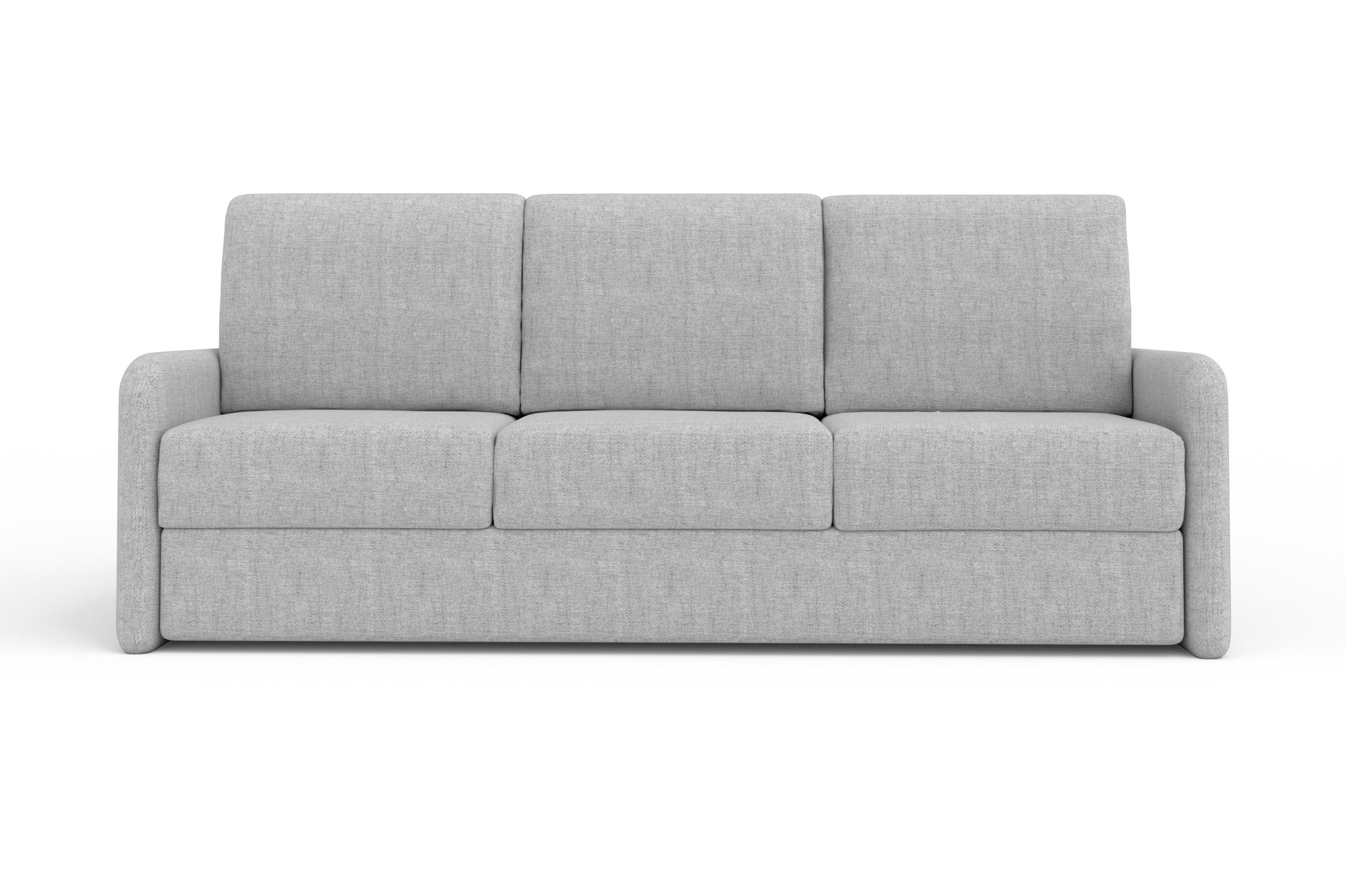 3-SITZER SOFA BIANCO 215 cm breit in Stoff Grau - Grau, Holzwerkstoff/Textil (215/90/92cm) - Deine Möbel 24