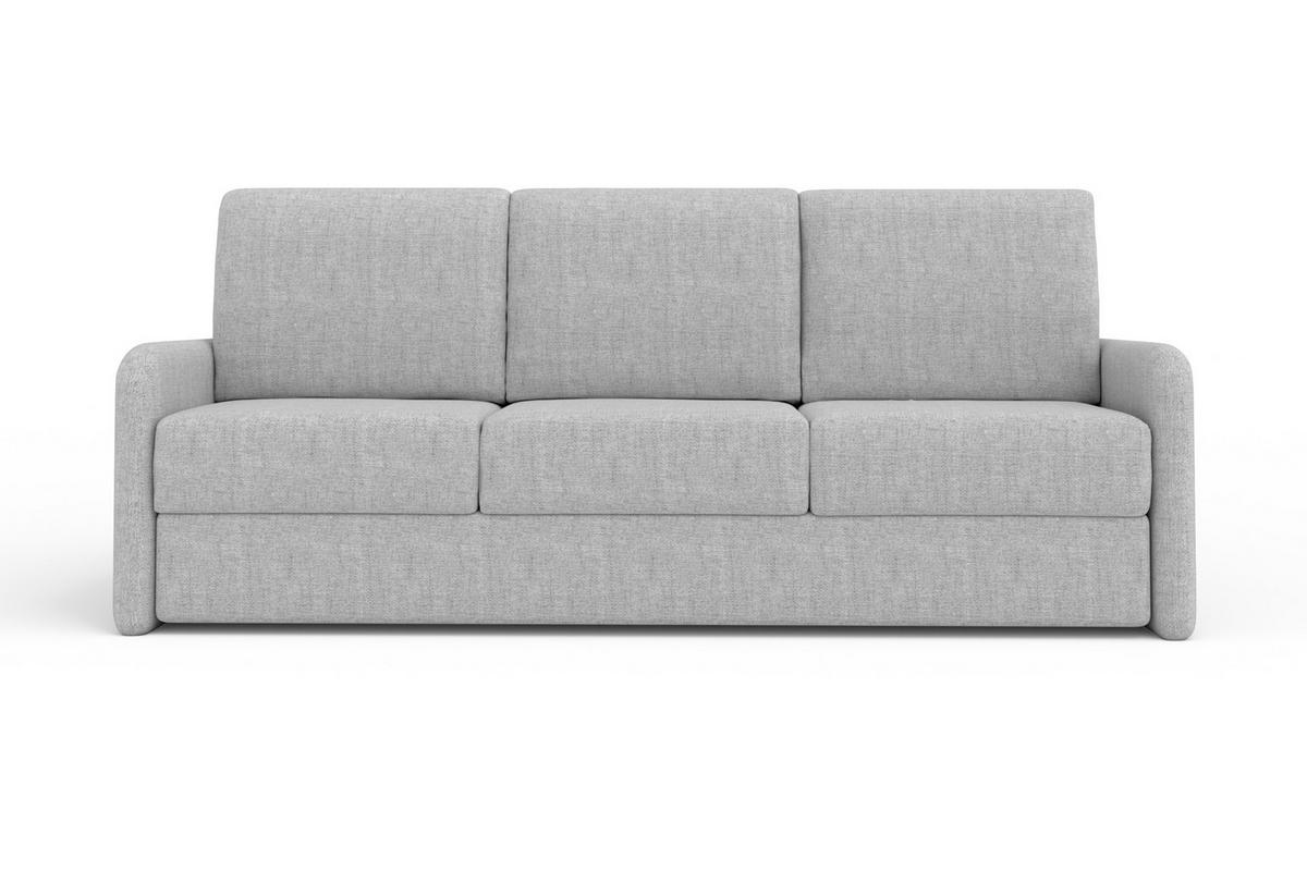 3-SITZER SOFA BIANCO 215 cm breit in Stoff Grau - Grau, Holzwerkstoff/Textil (215/90/92cm) - Deine Möbel 24
