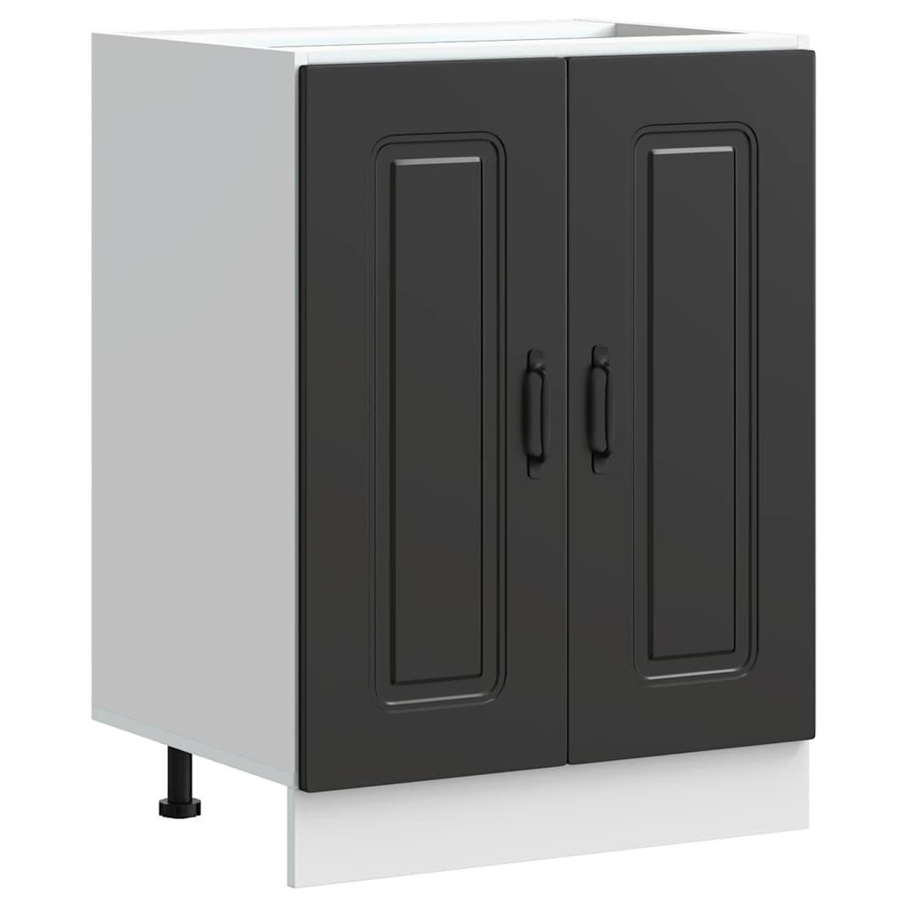 vidaXL Küchenunterschrank Schwarz 60x81.5x46 cm