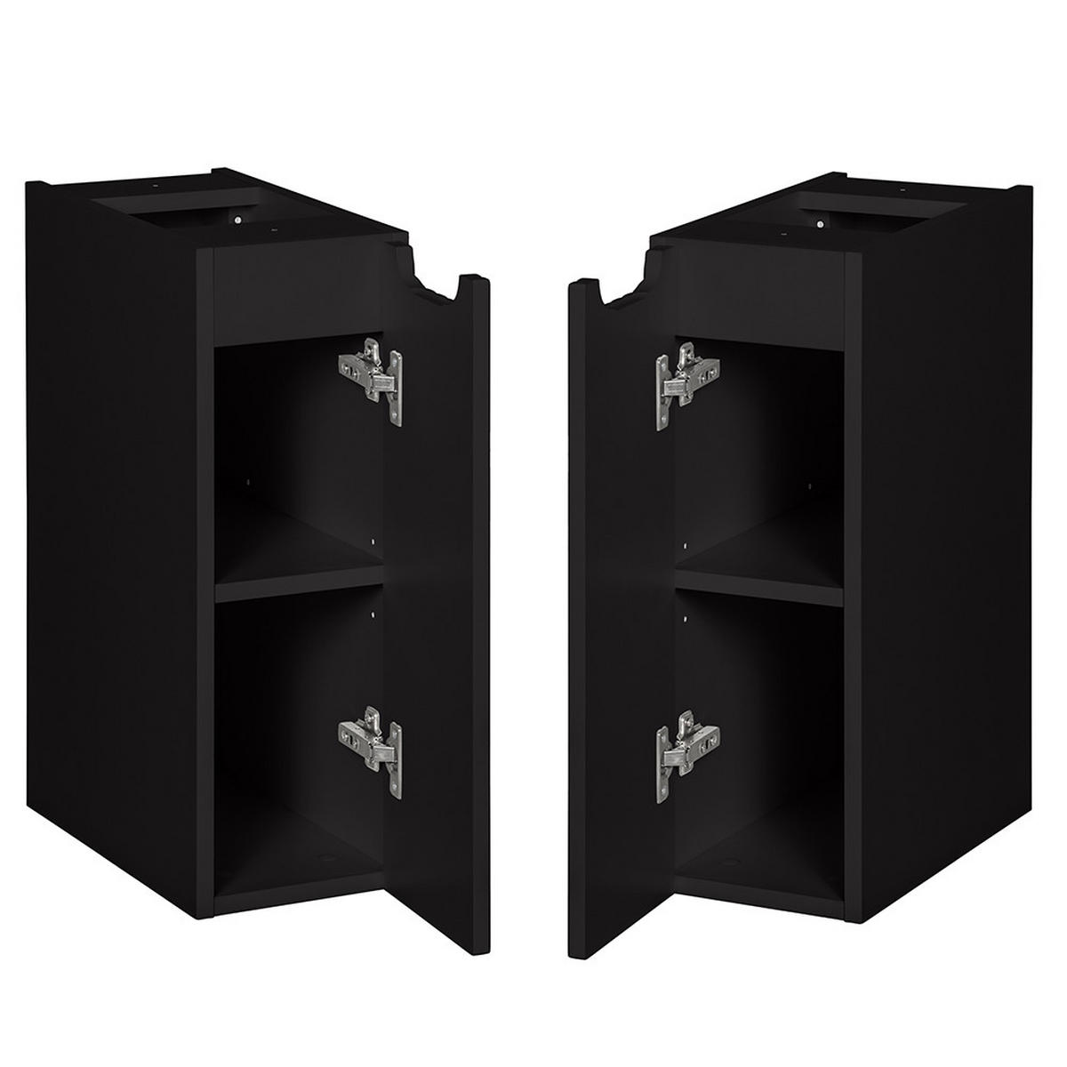 WASCHBECKENSCHRANK Newport-56 - Schwarz, Holzwerkstoff (100/60/40cm) - Lomado