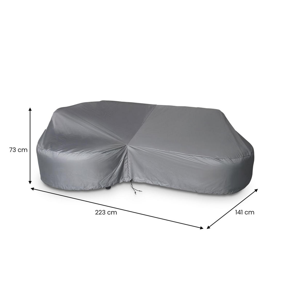 ABDECKHAUBE SORRENTO - Grau, Kunststoff (225/73/143cm) - IDIMEX