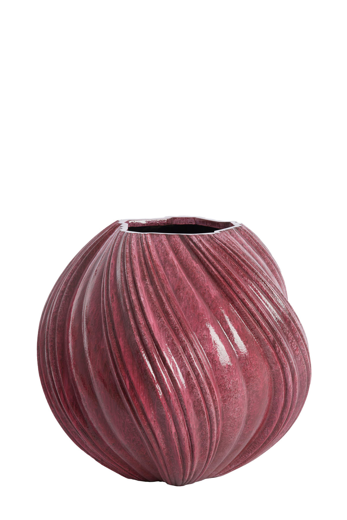 VAZE Yatung Lila 65/65/60 cm - Lila, Stein (60cm) - Light & Living