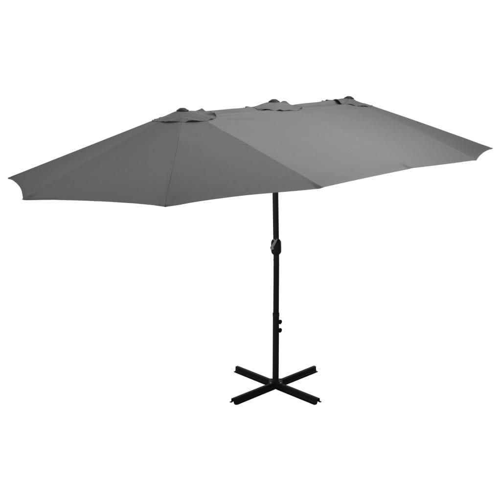 furnicato Sonnenschirm Anthrazit 270x460 cm